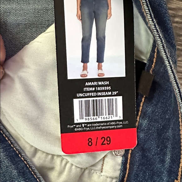 Frye NWT hi-rise jeans Amari‎ wash cuffed women’s size 8/29 - Picture 8 of 11